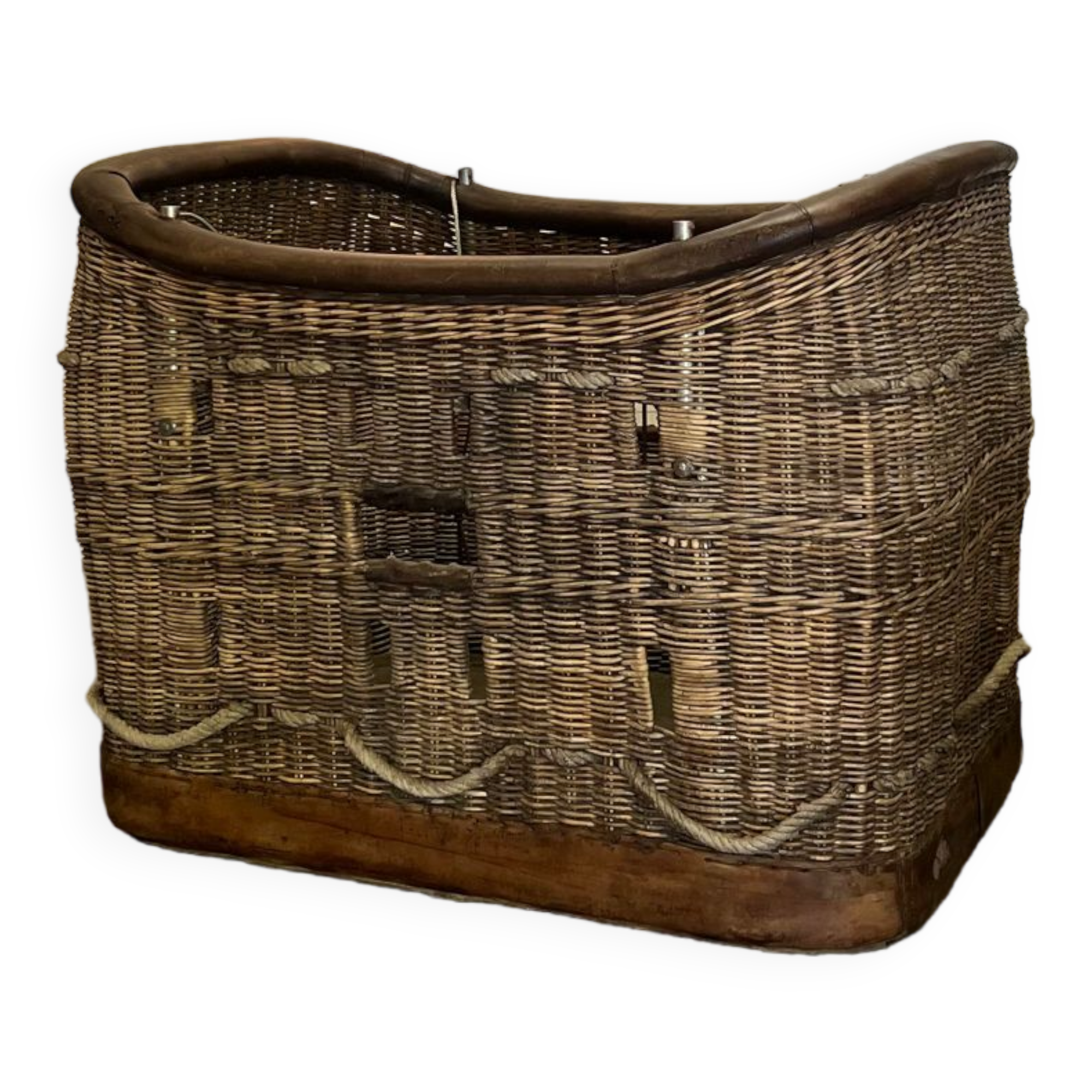 Old hot air balloon gondola
