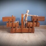 Wooden sewing basket