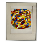 Helmut Dittmann – Composition abstraite circulaire vive, multicolore frappante
