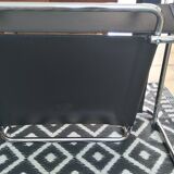 Chrome and black leather Wassily chair by Marcel Breuer