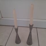 Lot de 2 bougeoirs scandinaves en acier