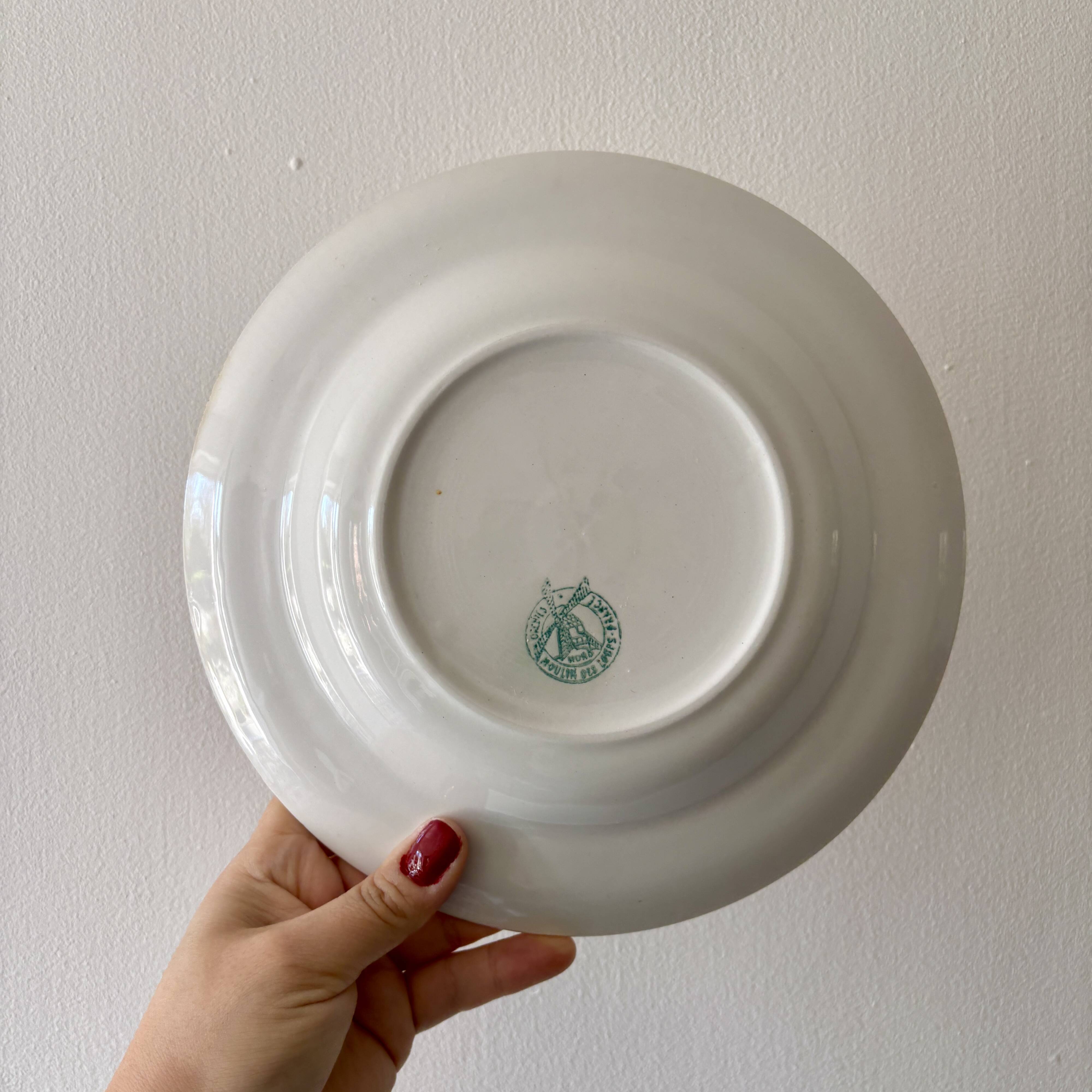 Set of 6 vintage deep plates - Moulin des Loups