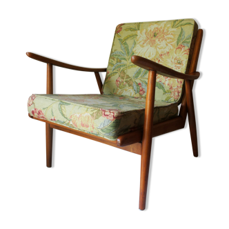 Mid-century ash lounge chair, 1950s
