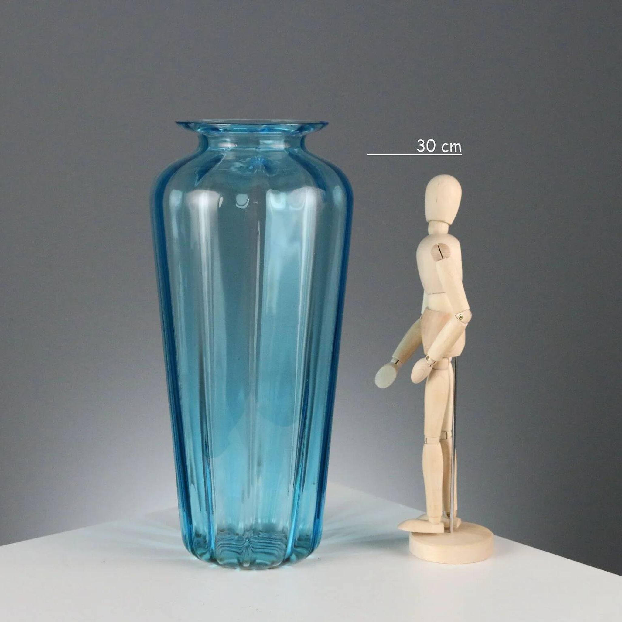 Vase vintage en verre soufflé Auras, Venise, Italie, années 1980