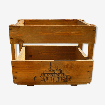 the CAULIER brewery wooden crate