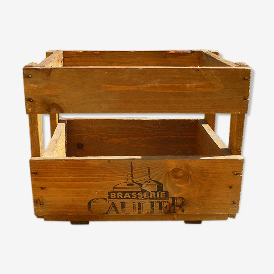 Caisse en bois de la brasserie Caulier | Selency