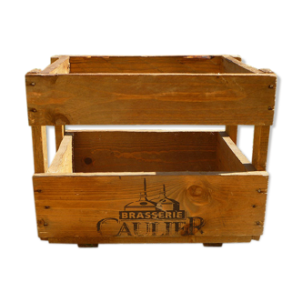 the CAULIER brewery wooden crate