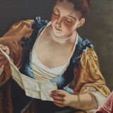 Femme huile sur toile signée