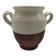 Grease pot, candied in glazed white terracotta