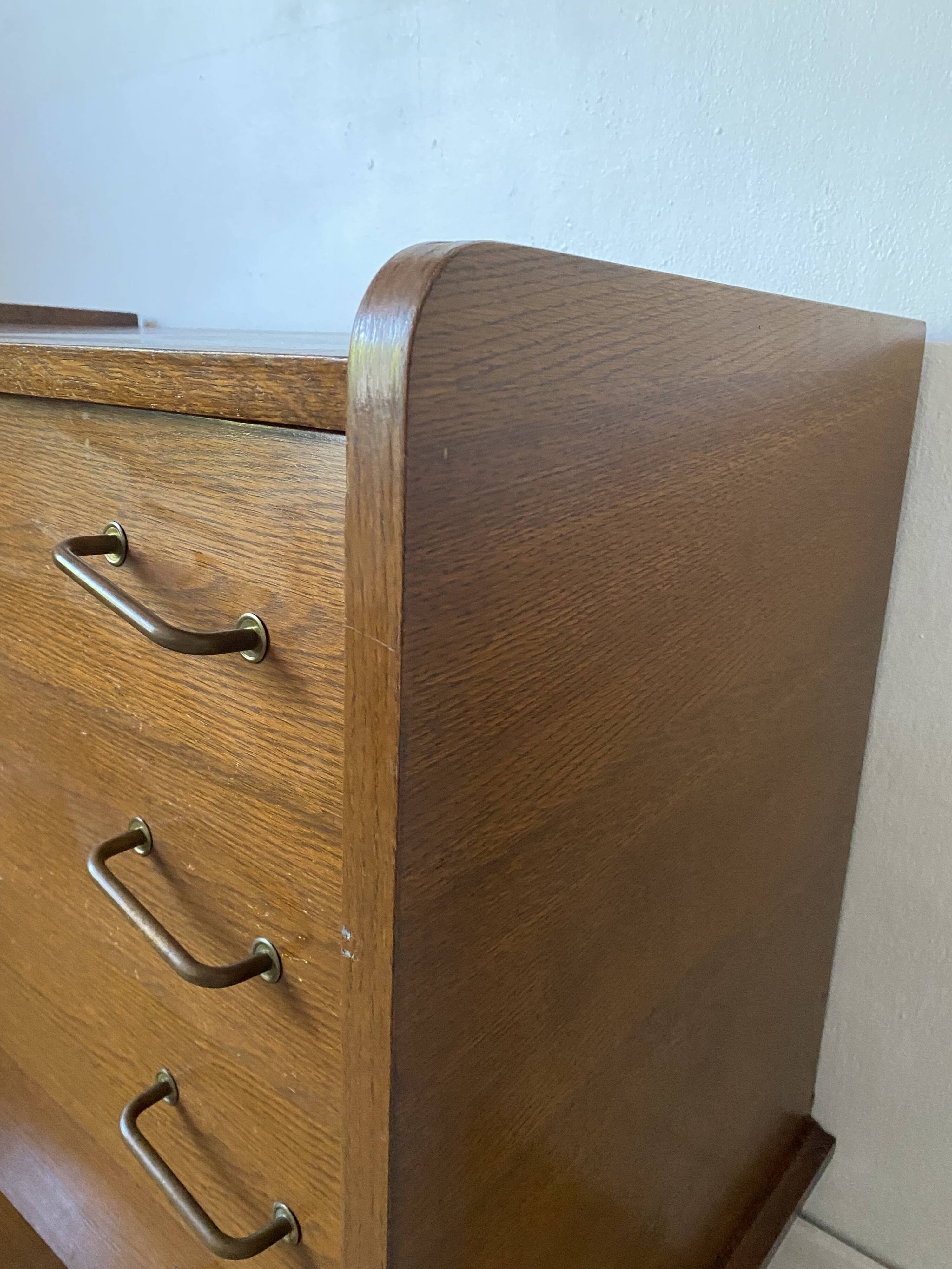 Vintage Scandinavian commode with tapered legs.