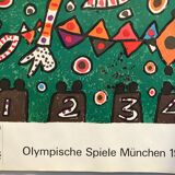 Davie allan (1920-2014) olympische spiele münchen, 1972. original poster