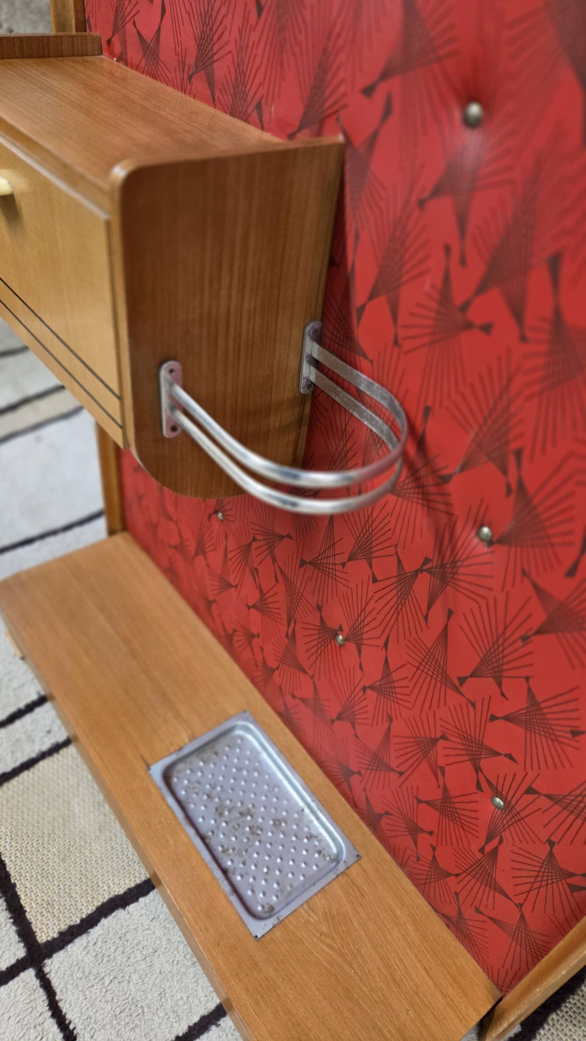 Vintage wall coat rack from the 50s/60s – Rockabilly design cloakroom