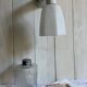 Art deco wall lamp, porcelain and opaline