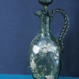 2 eaves in enamelled glass - art nouveau style - XXth century