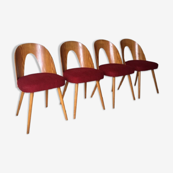 Set of four mid-century dining room chairs Antonin Suman for Tatra Nabytok
