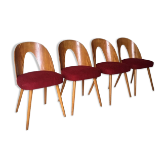 Set of four mid-century dining room chairs Antonin Suman for Tatra Nabytok