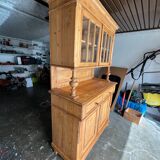 Antique 2-part pine sideboard