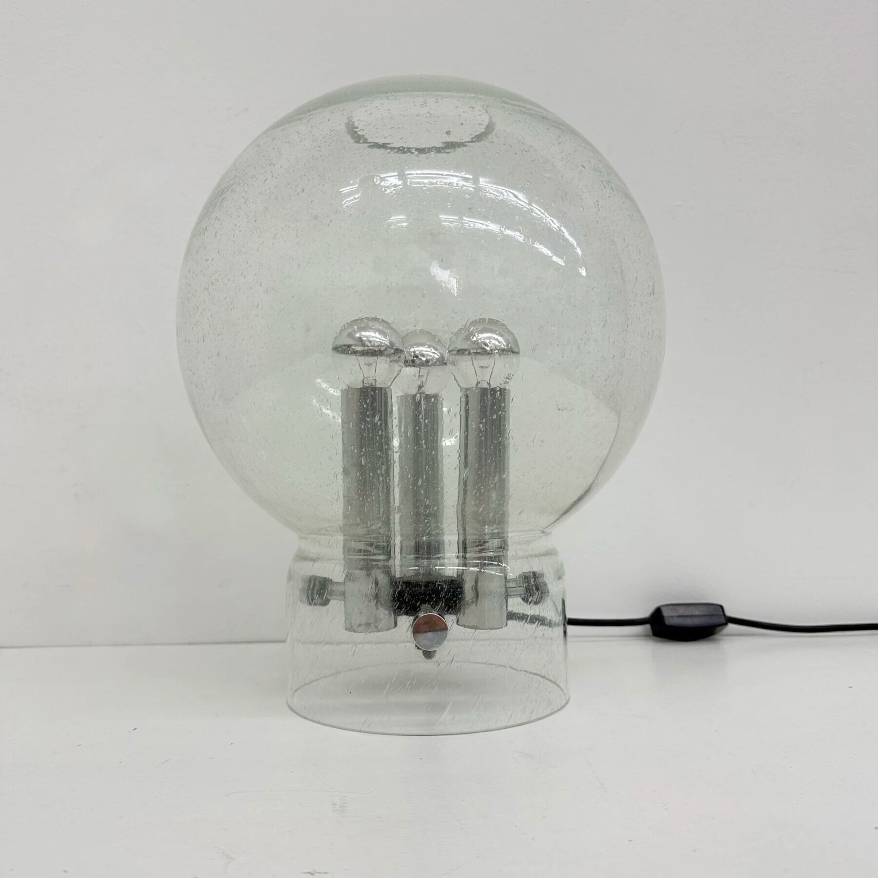 Limburg Glashütte glass table lamp, 1970s