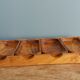 Olive wood aperitif platter and ramekins