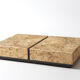 Panther coffee table on stone base and glass tablet