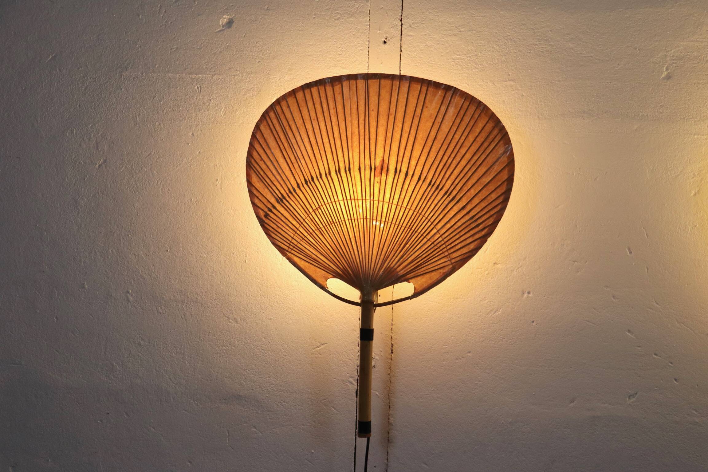 Pair Of Ingo Maurer Uchiwa III Wall Lamps For M-Design, 1973