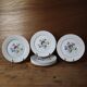 8 flat iron earth plates "Fabiola" Digoin Sarreguemines