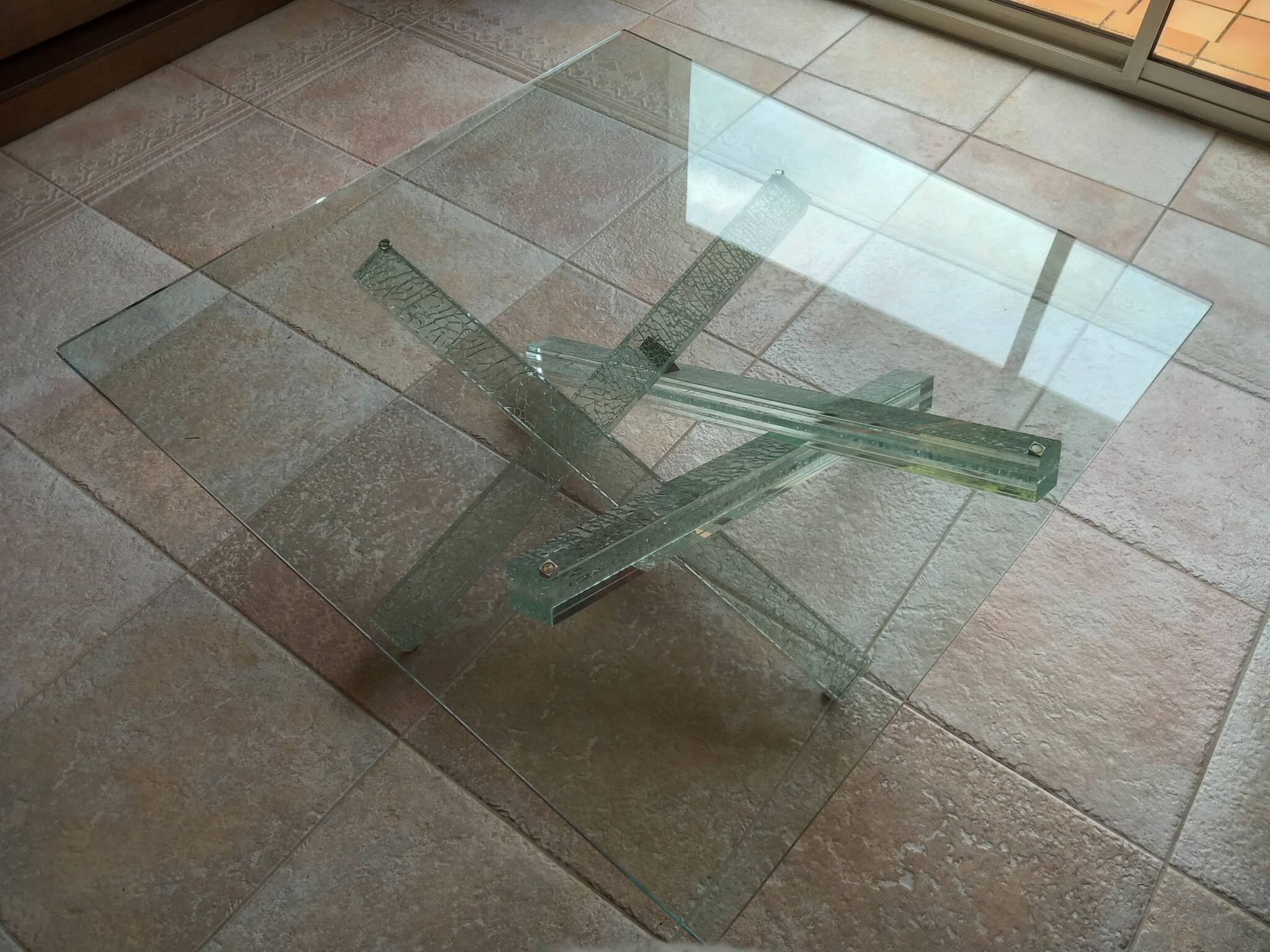 Mikado coffee table - Roche Bobois - Maurice Barilone (106x106)