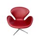 Swan chair by Arne Jacobsen for Fritz Hansen in Indian red leather