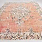 Red & Orange Large Turkish Vintage Rug, 261x351Cm