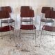 Duo de chaises formica imitation palissandre années 60