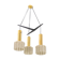 Suspension en résine granitée et laiton doré, années 1950