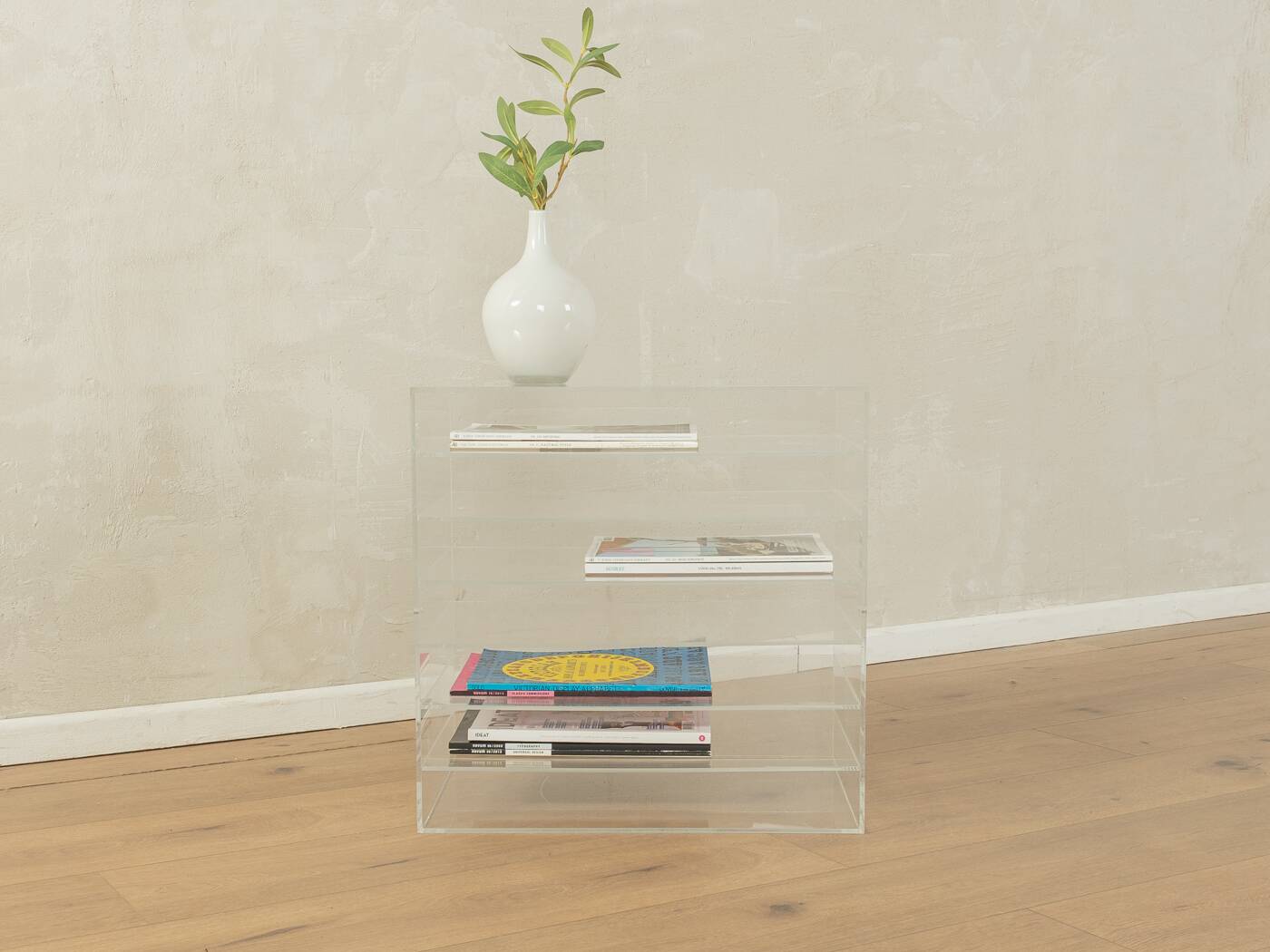 Vintage Acryl Magazine Rack, Filing Storage