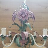 Lustre iron and painted sheet flowers camellias