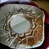 Vintage sandstone mirror from La Borne by Bruno H'dry 1960