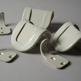 Con&Con Carlo Bartoli Space Age Wall Coat Hooks, Set of Three, Italy, 1970s