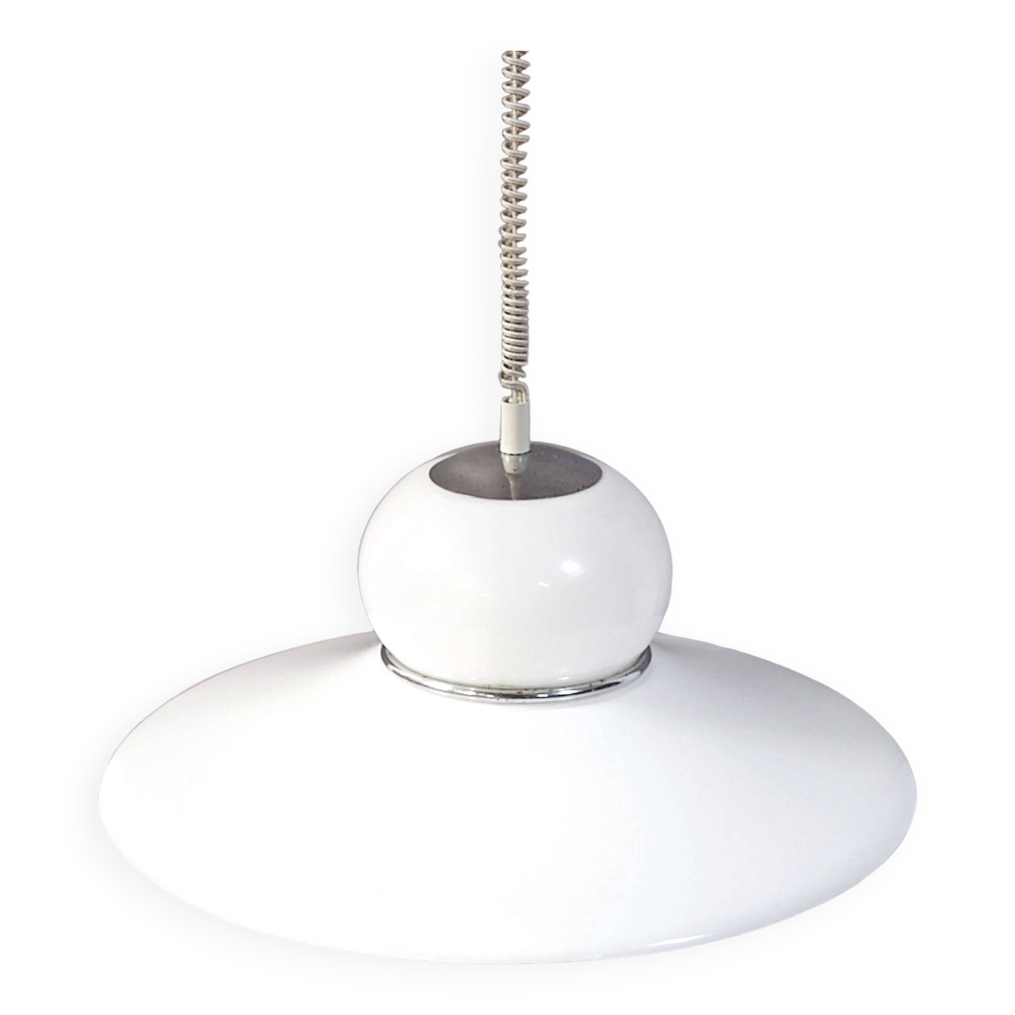 Giant Guzzini plexi and chrome pendant light