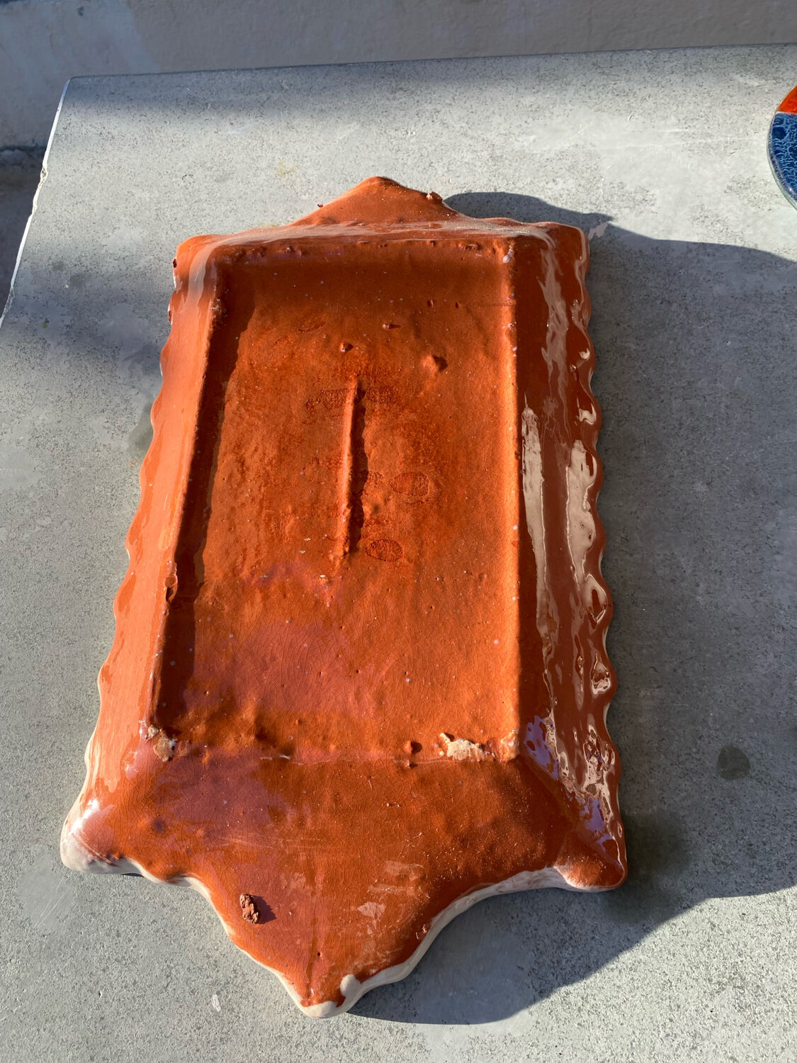 Hand-painted artisanal ceramic plate – vintage Berber decor