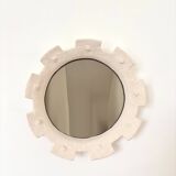 Contemporary French ceramic mirror, "Gioielli" by Renzo Maar.