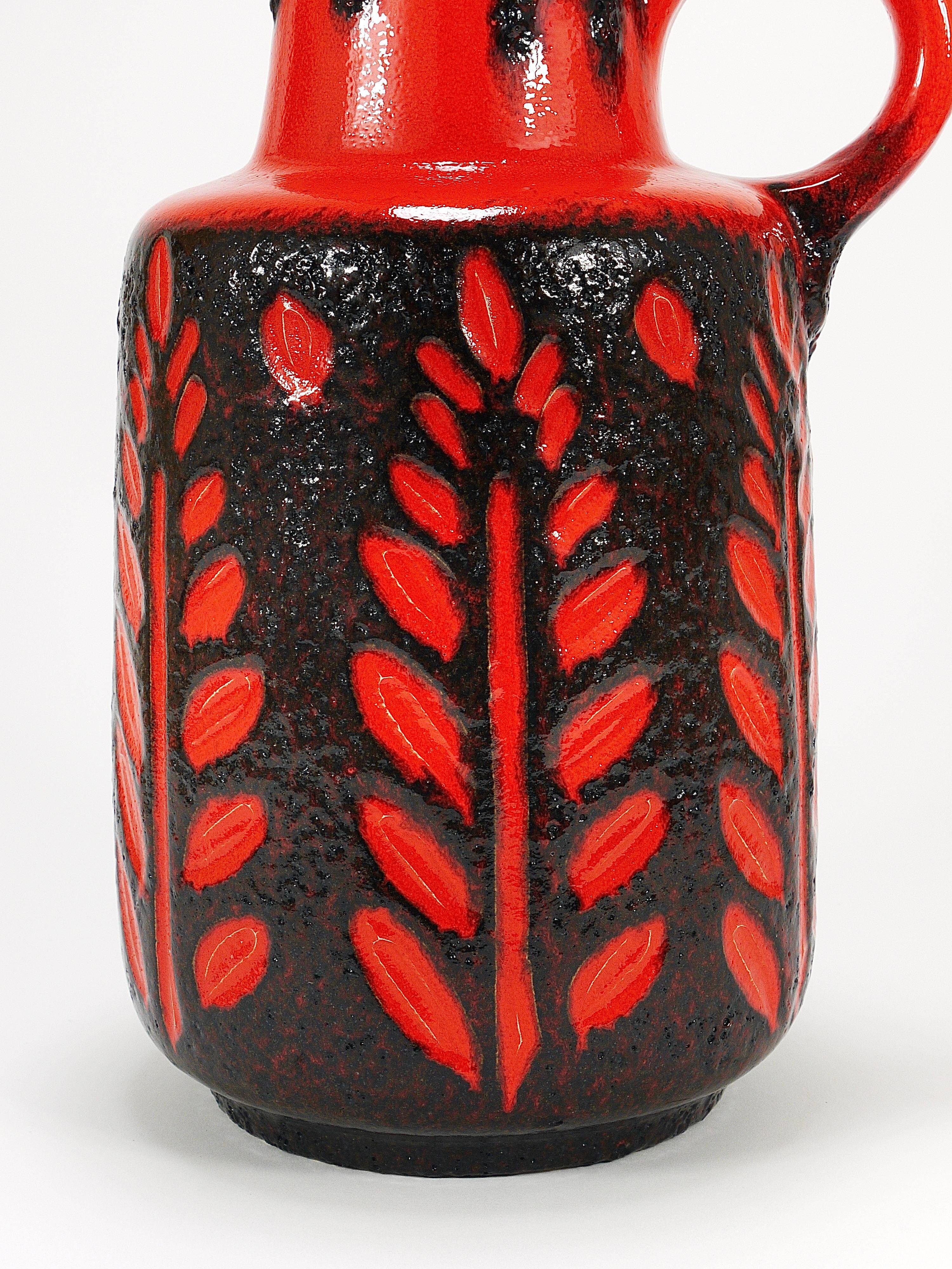 Large Ceramic Art Vase "Fat Lava" by Scheurich, West Germany, 1970s