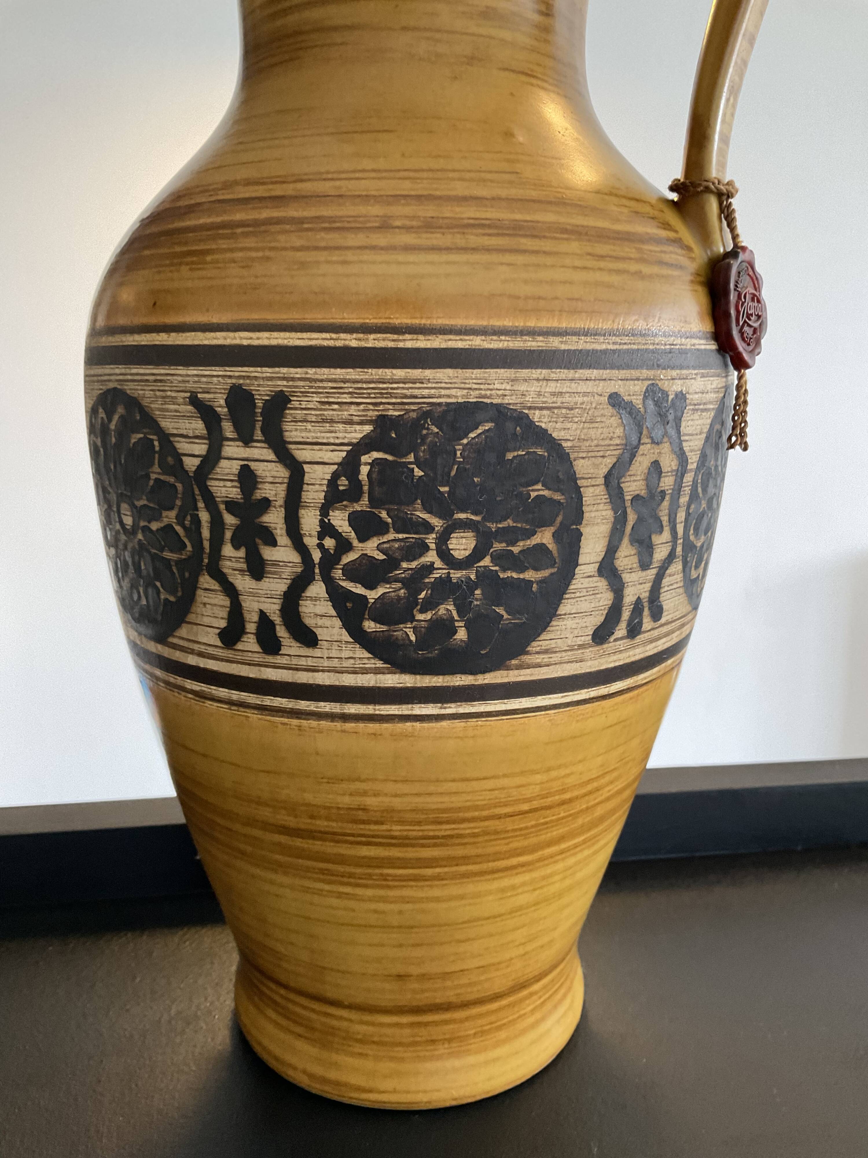 Large Vase jug Jasba ceramic West Germany 60s