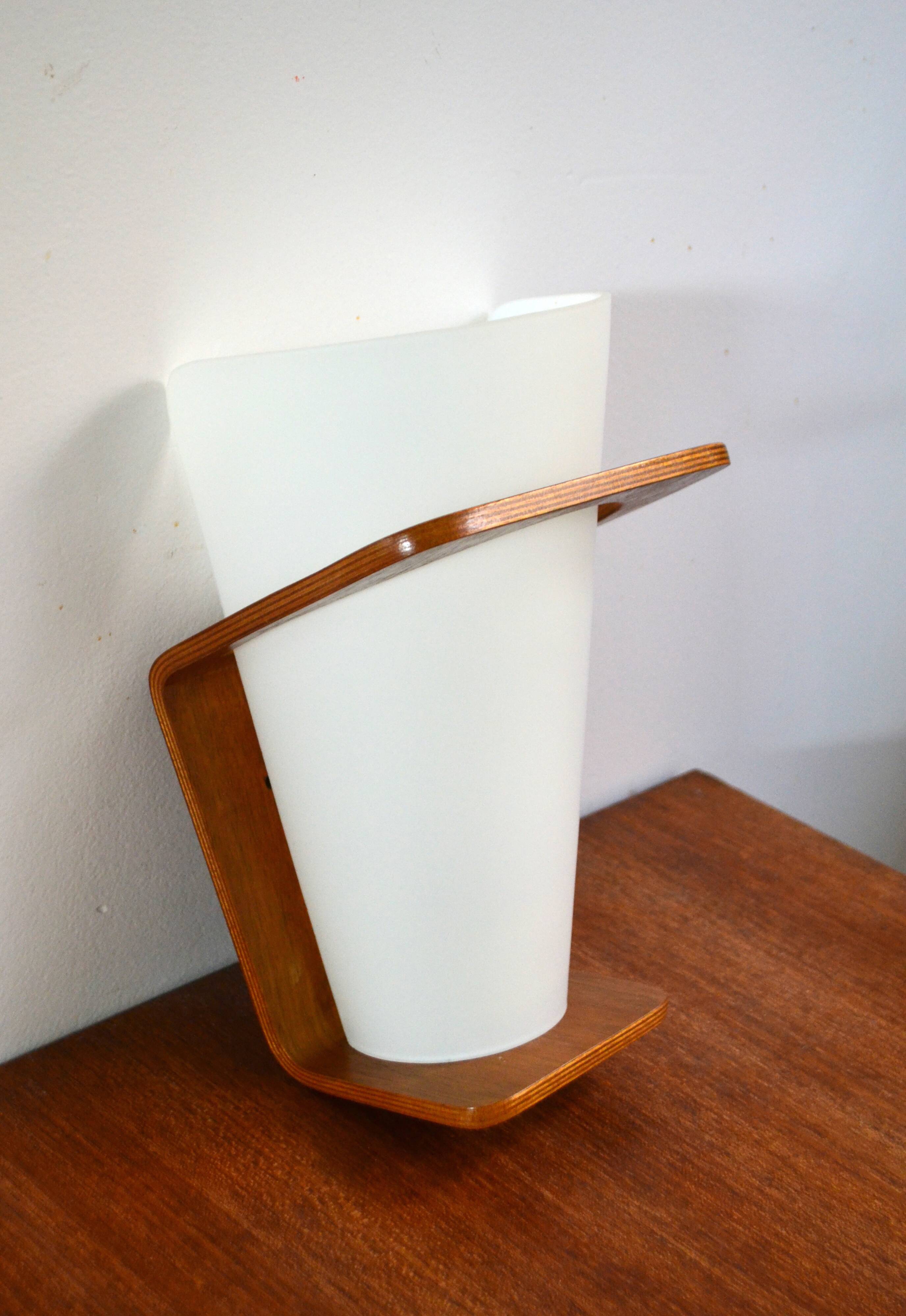 NX 41 Louis Kalff wall lamp for Philips teak from the 50s