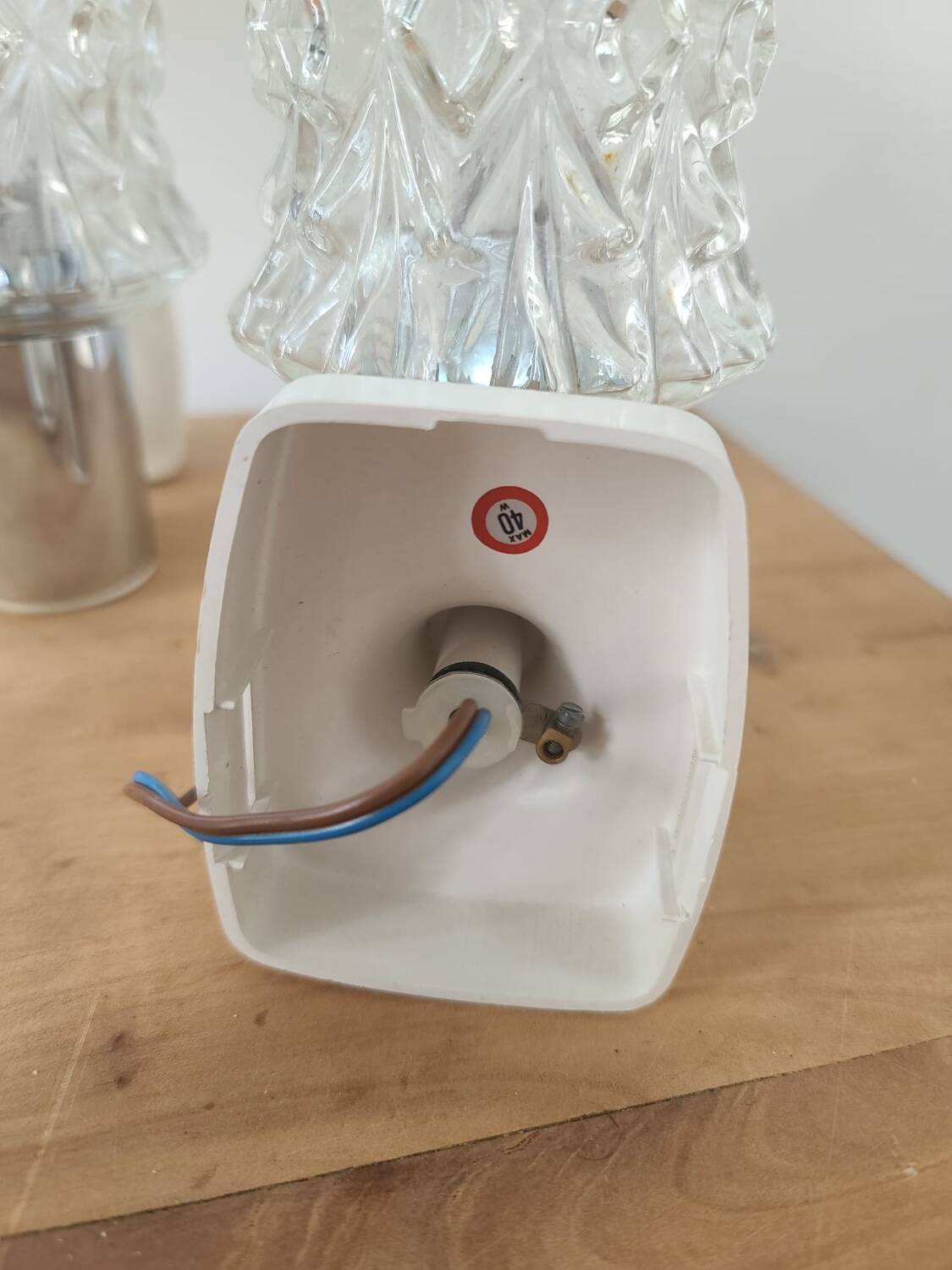 Paire d'applique en cristal, années 1970