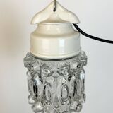 Vintage White Porcelain Pendant Light, 1970s