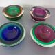 Sommerso Murano Glass Bowls by Flavio Poli, 1960s, Set of 4