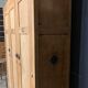 Old industrial cloakroom 1910 in oak and enamelled plate