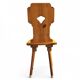 4 x chaises folk / Tyroler / en pin / 1970