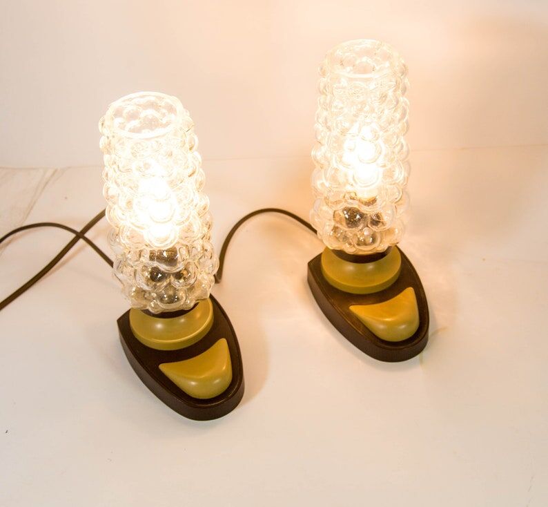 Set of 2 bedside lamps German design of the 60s
