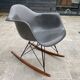 Rar eames armchair, elephant grey, zenith plastics, herman miller