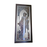 Miroir art déco "l'éveil du matin " par Mucha