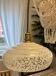 Vintage white speckled glass pendant – 70s organic design
